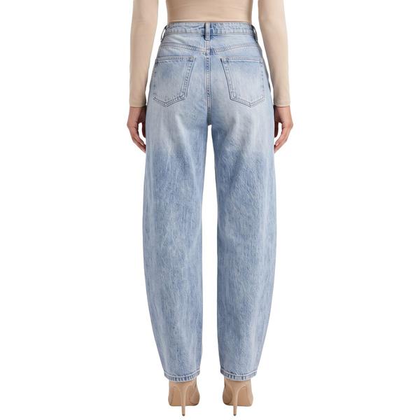 Womens Royalty Tie Waist Barrel Leg Jeans alternate view
