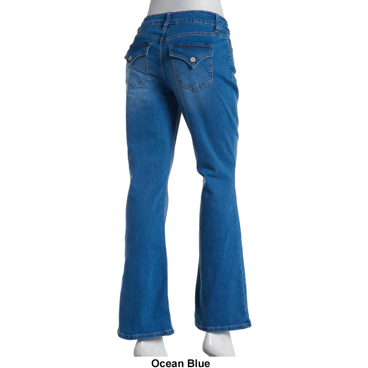 Petites Royalty Basic Bootcut With Back Pocket Flap Jeans