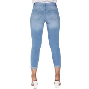 Petite Royalty Basic Two Button Roll Cuff Ankle Jeans alternate view