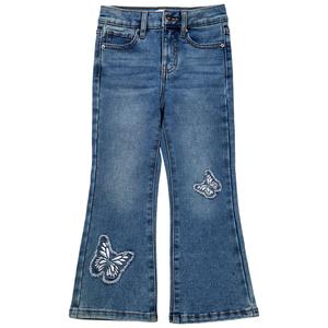 Girls (4-6x) YMI(R) 5-Pocket Flare Jeans with Butterfly Patches