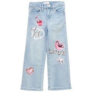 Girls (4-6x) YMI(R) Bella Wide Leg Jeans w/ 3D Print Graphics alternate view