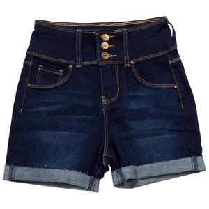 Girls (7-14) YMI(R) 3 Button High Rise Rolled Hem Denim Shorts