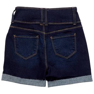 Girls (7-14) YMI(R) 3 Button High Rise Rolled Hem Denim Shorts alternate view
