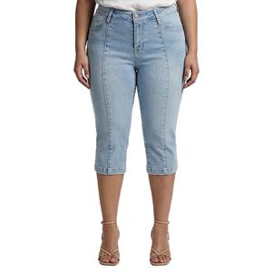 Juniors Plus YMI(R) Mid Rise Fashion Capri Jeans