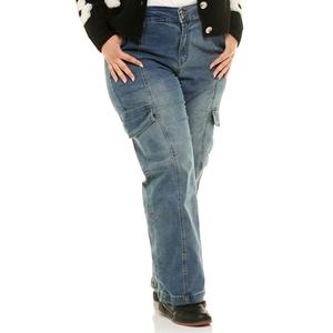Juniors Plus YMI(R) Elastic Waist Straight Leg Cargo Pants