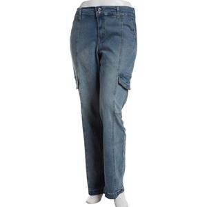 Juniors Plus YMI(R) Elastic Waist Straight Leg Cargo Pants alternate view