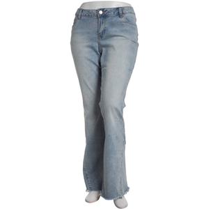 Juniors Plus YMI(R) Low Rise Flare with Fray Hem Jeans alternate view