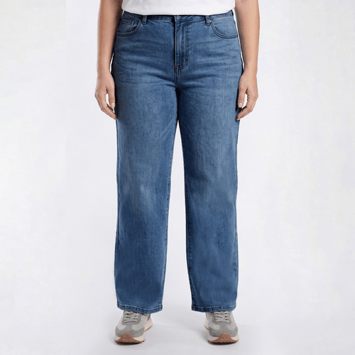 Juniors Plus California Vintage High Rise Wide Leg Jeans