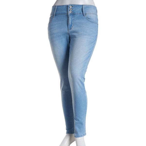 Juniors Plus California Vintage Washed Skinny Jeans