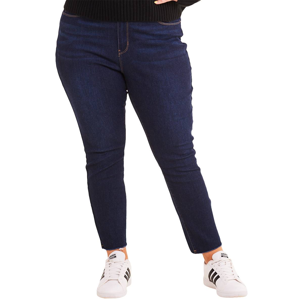 Juniors Plus California Vintage Jenna Frayed Skinny Jeans