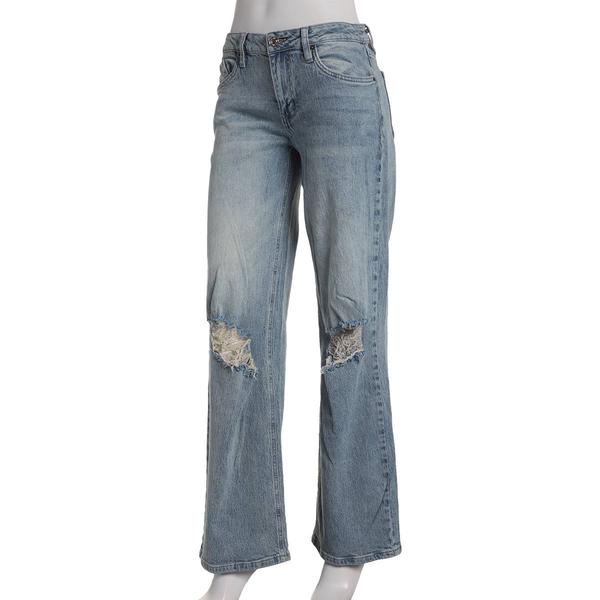 Juniors YMI(R) Distressed Low Rise Loose Wide Leg Jeans alternate view