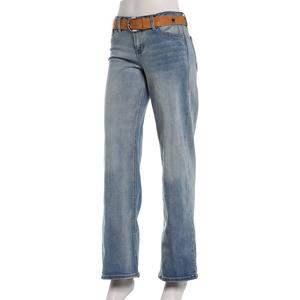 Juniors YMI(R) Britney Low Rise Wide Leg Jeans w/Brown Suede Belt alternate view