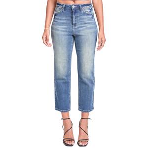 Juniors YMI(R) High Rise Cropped Ankle Straight Leg Jeans