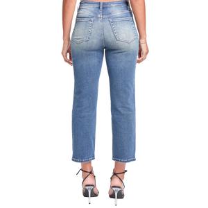 Juniors YMI(R) High Rise Cropped Ankle Straight Leg Jeans alternate view