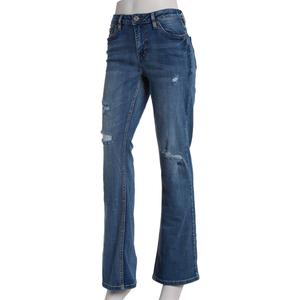 Juniors YMI(R) Premium Distressed Jessie Crosshatch Bootcut Jeans