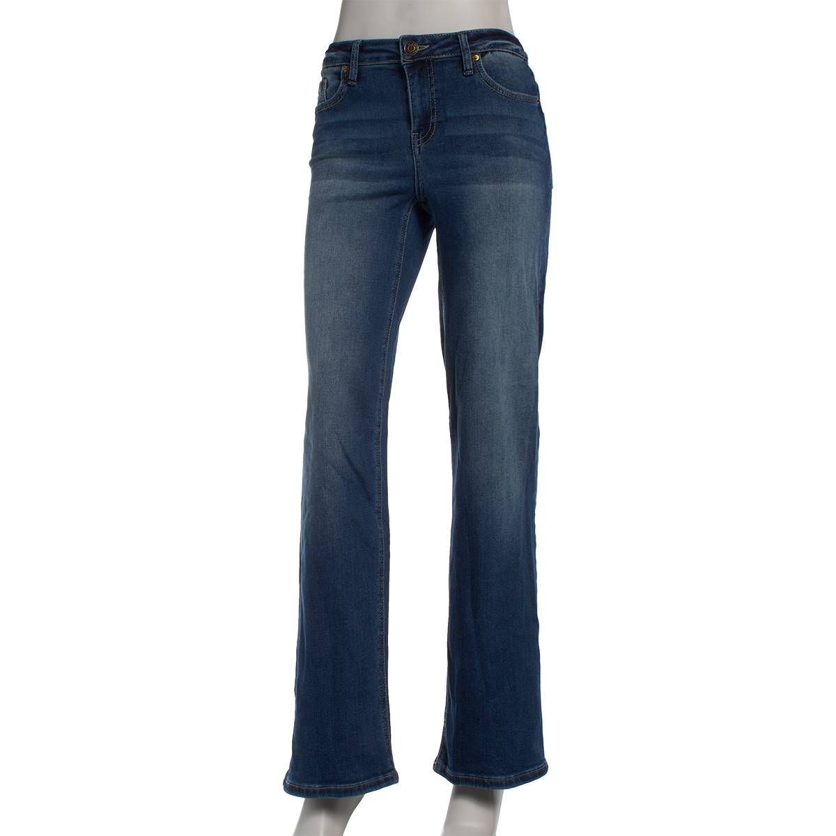 Juniors YMI(R) Classic Mid Rise Wide Leg Denim Jeans