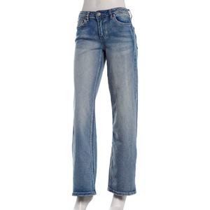 Juniors YMI(R) High Rise Wide Leg Star Back Pocket Jeans alternate view