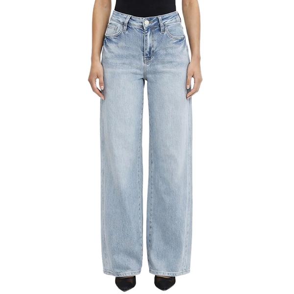 Juniors YMI(R) Bella High Rise Wide Leg Seam Detail Jeans