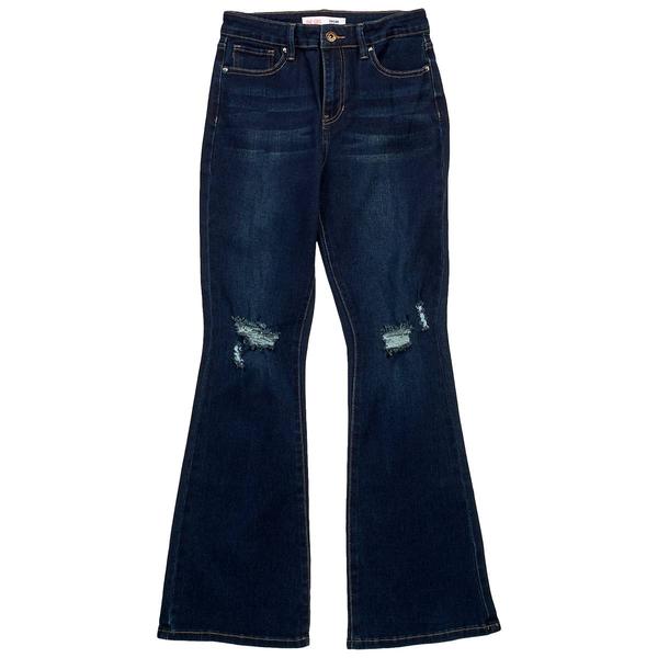 Girls (7-16) YMI(R) 5 Pocket Deconstructed Flare Jean alternate view