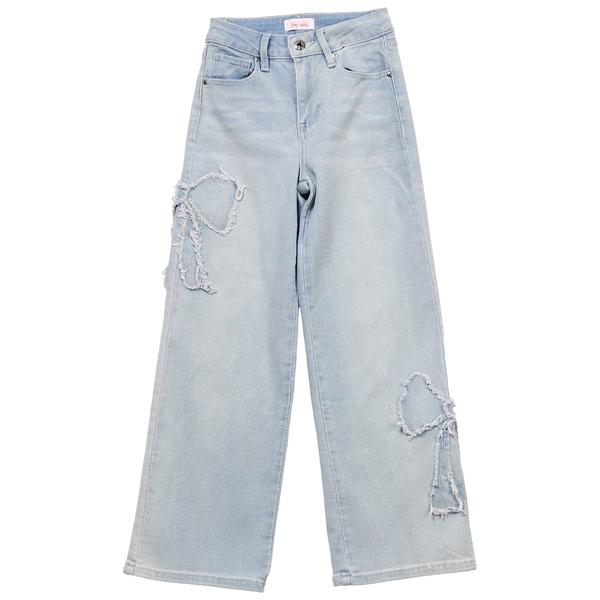 Girls (7-14) YMI(R) Wide Leg Bow Patchwork Jeans alternate view