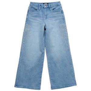 Girls (7-14) Urban Rise Angel Wing Wide Leg Baggy Jeans alternate view