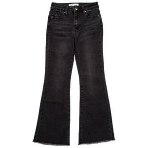 Girls (7-16) YMI(R) 5 Pocket Flared Fray Hem Denim Jeans