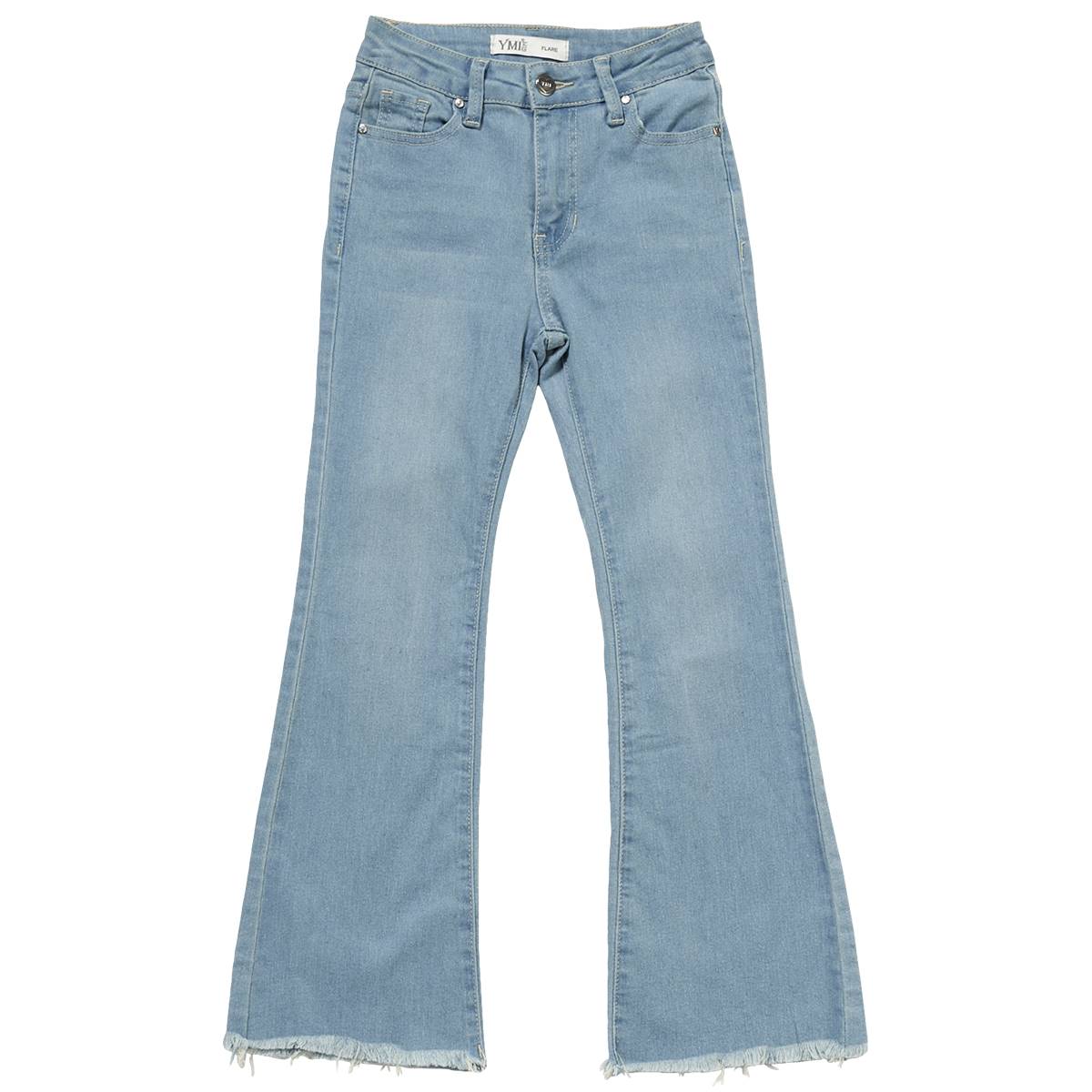 Girls (7-12) YMI(R) Raw Hem Flare Jeans