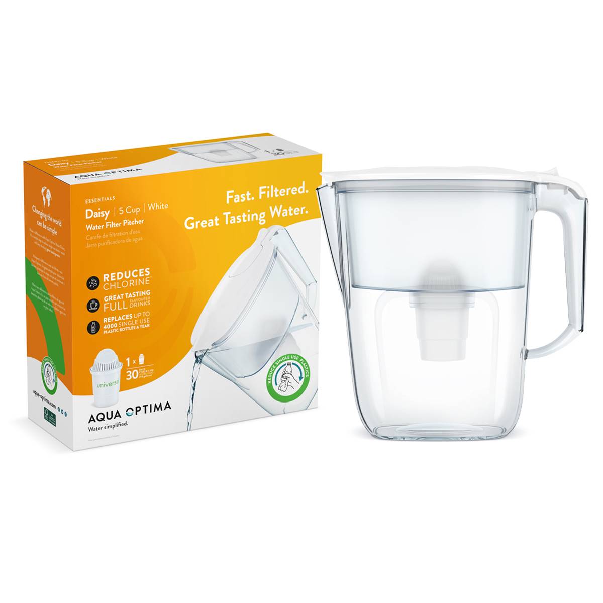 Aqua Optima Daisy Water Filter Pitcher