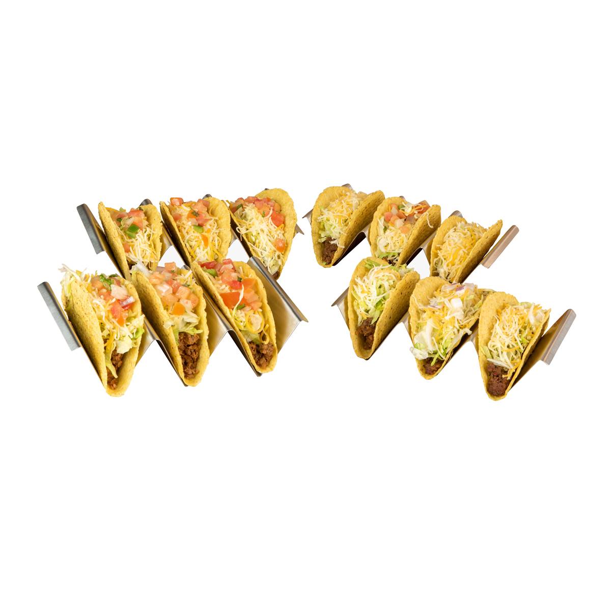 Taco Tuesday Stainless Steel 4pc. Taco Holder Set