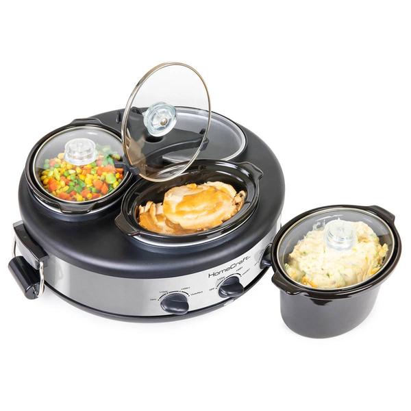 HomeCraft 1.5qt. Triple Slow Cooker
