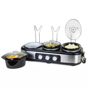 Nostalgia 1.5.Qt Oval Triple Slow Cooker