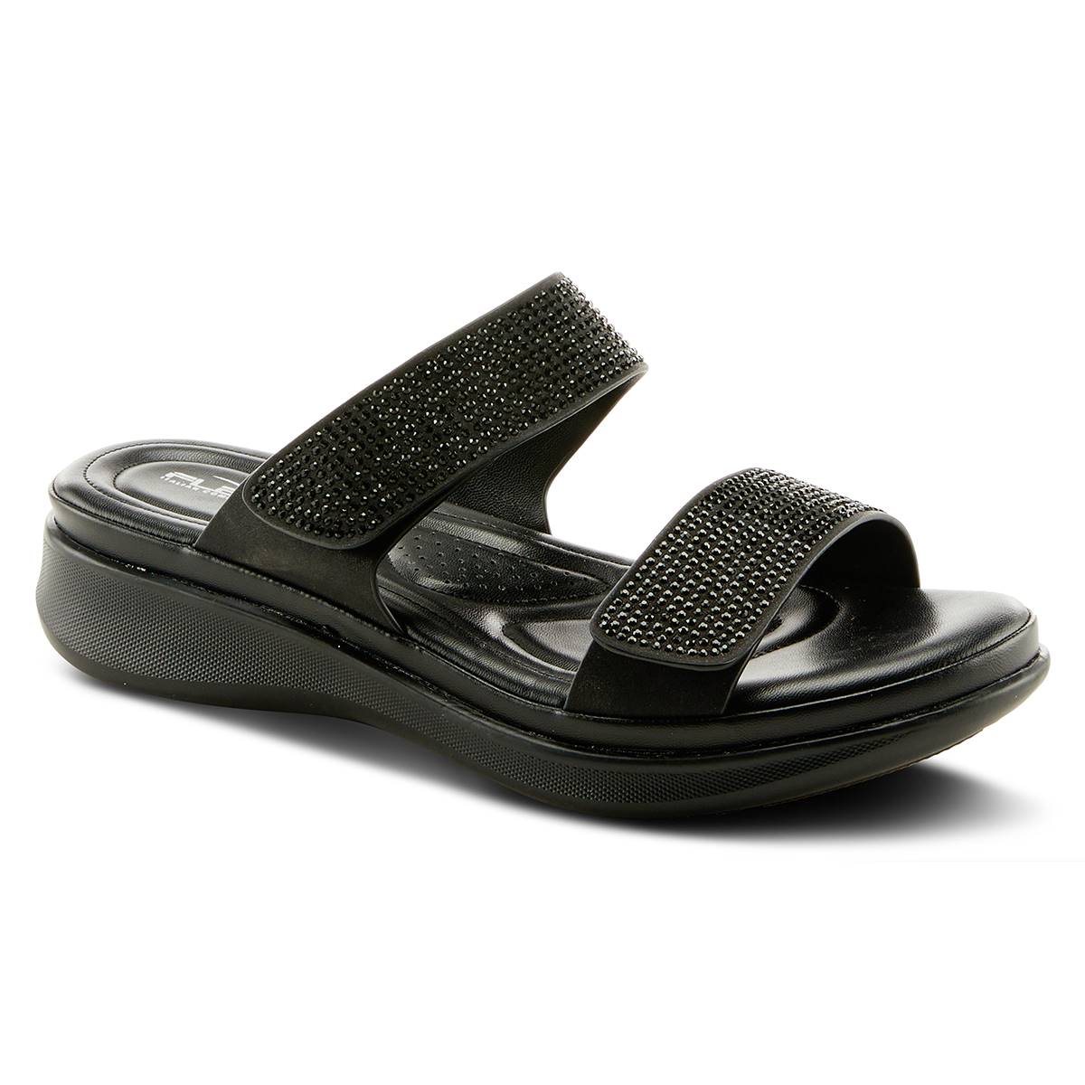 Womens Flexus(R) By Spring Step Bling Slide Sandals