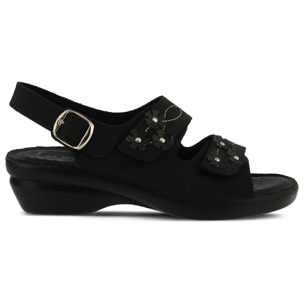 Womens Flexus(R) By Spring Step Ceri Wedge Sandals - Black