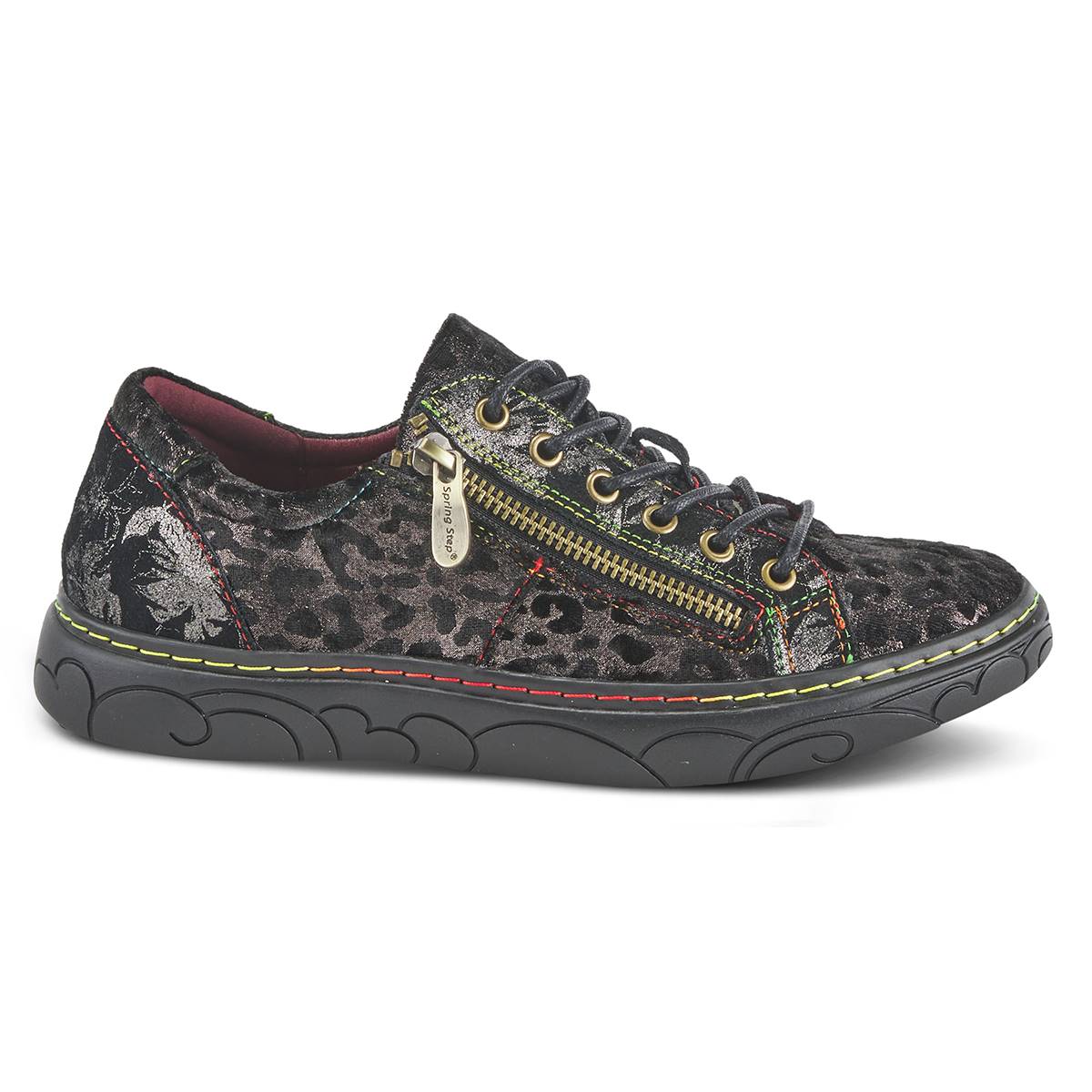 Womens LArtiste By Spring Step Danli-Cheetah Lace-Up Sneakers