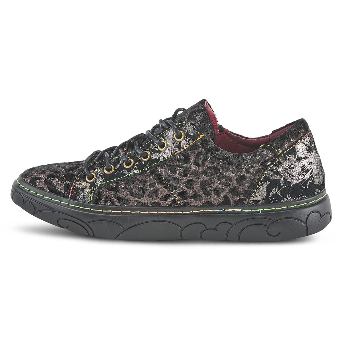 Womens LArtiste By Spring Step Danli-Cheetah Lace-Up Sneakers