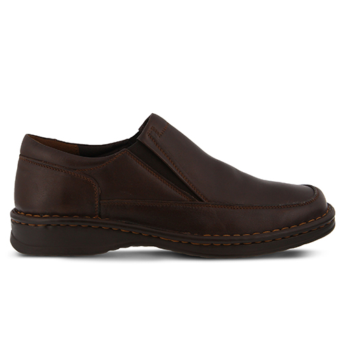 Mens Spring Step Enzo Loafers - Brown