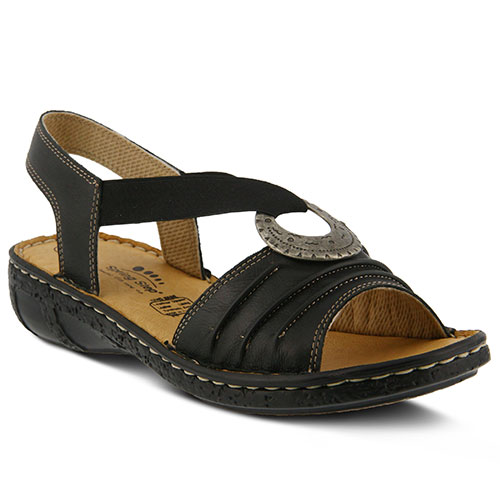 Womens Spring Step Karmel Slingback Sandals - Black