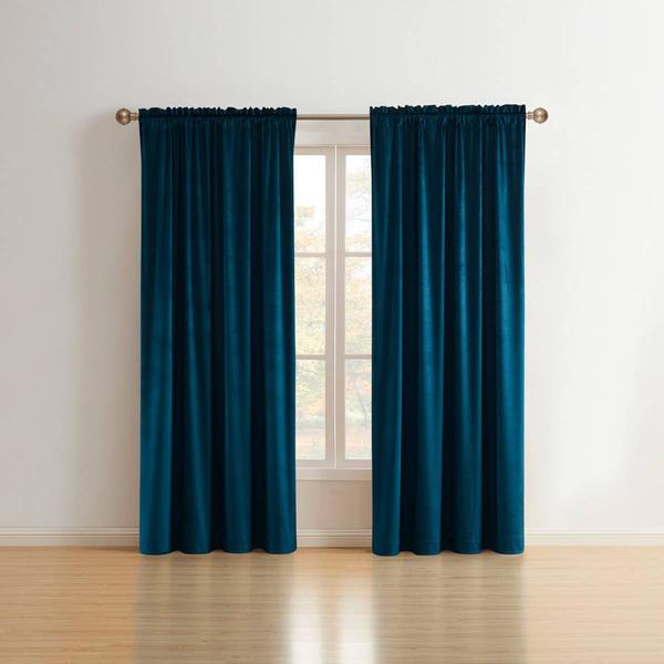 Lyon Velvet Rod Pocket Blackout Panel Curtain alternate view