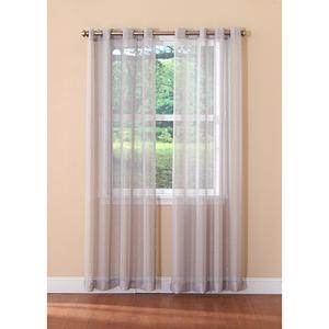 Dazzle Metallic Sheer Grommet Curtain Panel