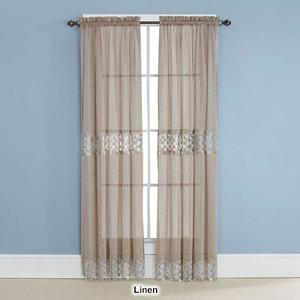 Lillian Macrame Trim Curtain Panel alternate view
