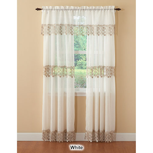 Lillian Macrame Trim Valance - 55x17