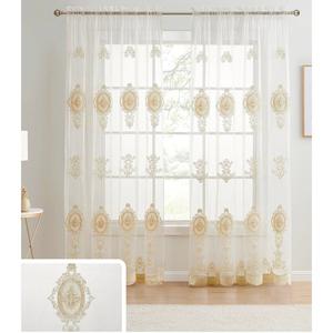 Zari Sheer Velvet Embroidered Rod Pocket Panel alternate view