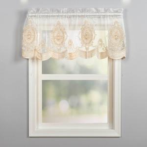 Zari Sheer Velvet Embroidered Rod Pocket Valance