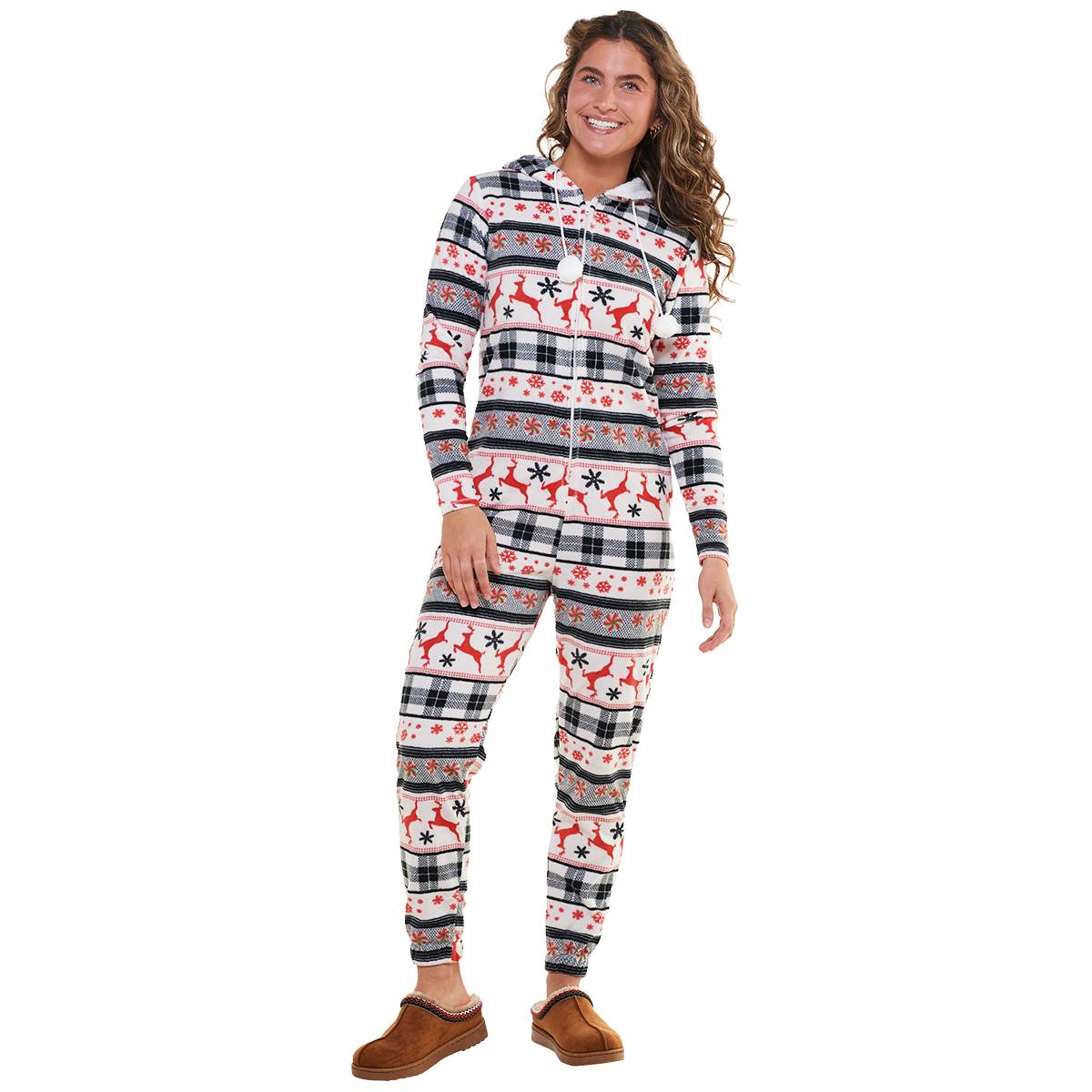 Juniors Poof! Winter Prancers Hooded Sleeper