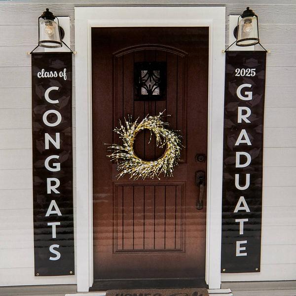 New View Congrats Grad Door Banner - 12x72 alternate view