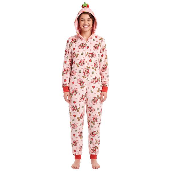 Juniors MJC Long Sleeve Strawberry Shortcake(tm) Hooded Onesie alternate view