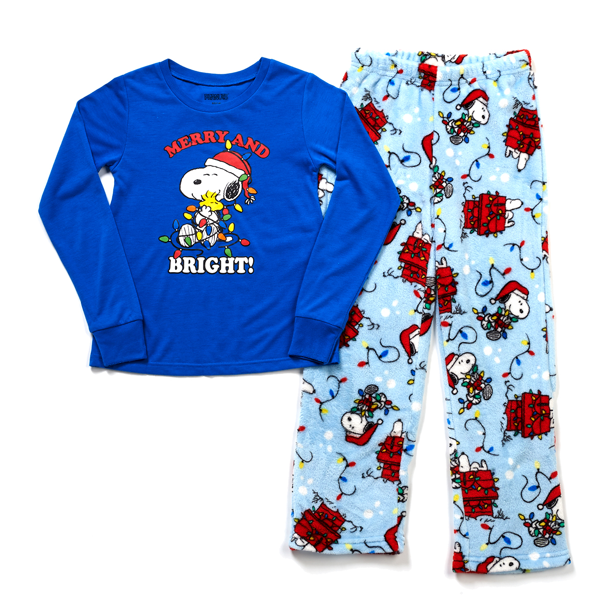 Kids MJC Merry & Bright Snoopy Long Sleeve Pajama Set