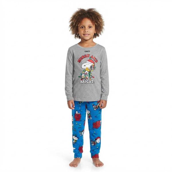Kids Snoopy(tm) Long Sleeve Merry & Bright Pajama Set