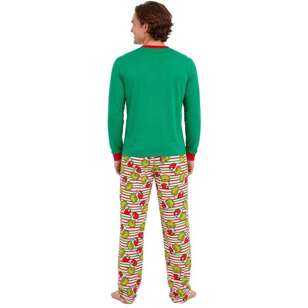 Mens Grinch Long Sleeve Merry Grinchmas Pajama Set alternate view