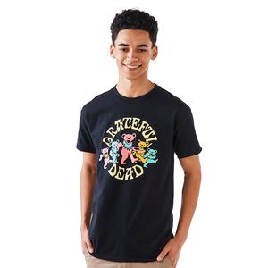 Young Mens Short Sleeve Grateful Dead Dancing Bears Graphic Tee
